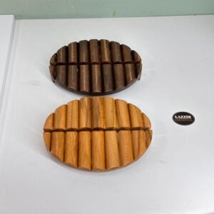 Ahşap Dalgalı Yatay Kulp (18 cm çap)