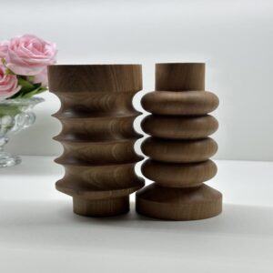 Ahşap Mumluk  2'li Geçmeli